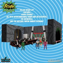 Batman 1966 Mezco 5 Points Deluxe Box Set action figures (Batman 1966)