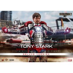 Figurine Tony Stark Hot Toys Mark V Suit Up Deluxe MMS600 (Iron Man 2)