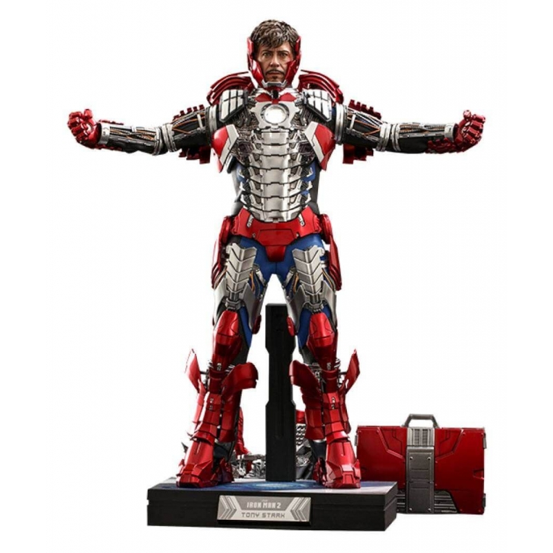 Tony Stark Mark V Suit Up Deluxe - Tony Stark Hot Toys Mark V Suit Up Deluxe MMS600 Iron Man 2