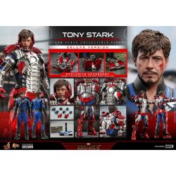 Figurine Tony Stark Hot Toys Mark V Suit Up Deluxe MMS600 (Iron Man 2)