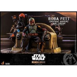 Boba Fett and throne (repaint armor) Hot Toys figure TMS056 (Star Wars The Mandalorian)