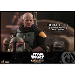 Figurine Boba Fett and throne (repaint armor) Hot Toys TMS056 (Star Wars The Mandalorian)