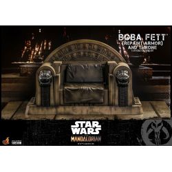 Boba Fett and throne (repaint armor) Hot Toys figure TMS056 (Star Wars The Mandalorian)