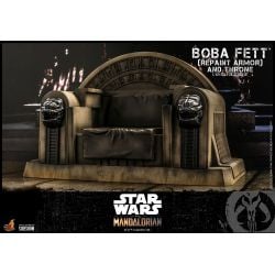 Boba Fett and throne (repaint armor) Hot Toys figure TMS056 (Star Wars The Mandalorian)