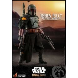 Boba Fett (repaint armor) Hot Toys figure TMS055 (Star Wars The Mandalorian)