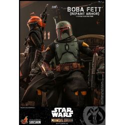 Boba Fett (repaint armor) Hot Toys figure TMS055 (Star Wars The Mandalorian)