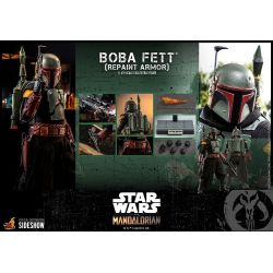 Boba Fett (repaint armor) Hot Toys figure TMS055 (Star Wars The Mandalorian)