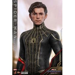 Figurine Spider-Man Black & Gold suit Hot Toys MMS604 (Spider-Man no way home)