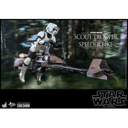 Figurine Scout Trooper et Speeder Bike Hot Toys MMS612 (Star Wars Le Retour du Jedi)