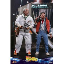 Figurine Doc Brown Hot Toys MMS609 (Retour vers le futur)