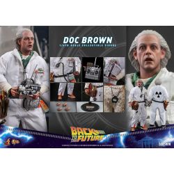 Figurine Doc Brown Hot Toys MMS609 (Retour vers le futur)