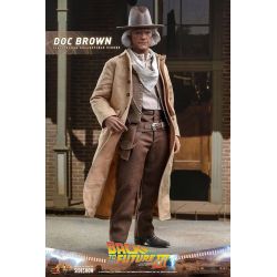 Figurine Doc Brown Hot Toys MMS617 (Retour vers le futur 3)