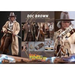 Figurine Doc Brown Hot Toys MMS617 (Retour vers le futur 3)