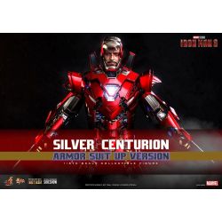 Hot Toys Iron Man Silver Centurion armor suit up version diecast MMS618D43 (figurine Iron Man 3)