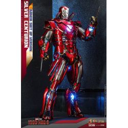 Hot Toys Iron Man Silver Centurion armor suit up version diecast MMS618D43 (figurine Iron Man 3)