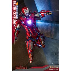 Hot Toys Iron Man Silver Centurion armor suit up version diecast MMS618D43 (figurine Iron Man 3)
