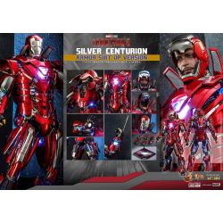 Hot Toys Iron Man Silver Centurion armor suit up version diecast MMS618D43 (figurine Iron Man 3)