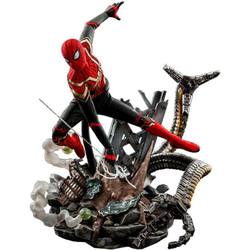Spider-Man (integrated suit) Hot Toys deluxe MMS624 Movie Masterpiece (figurine Spider-Man No Way Home) Spider-Man (integrated suit) Hot Toys deluxe MMS624 Movie Masterpiece (figurine Spider-Man No Way Home)
