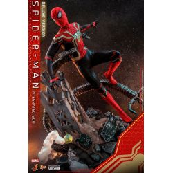 Spider-Man (integrated suit) Hot Toys deluxe MMS624 Movie Masterpiece (figurine Spider-Man No Way Home)