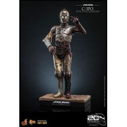 C-3PO figurine Movie Masterpiece Hot Toys diecast MMS650D46 20th anniversary (Star Wars episode 2 : l'attaque des clones)