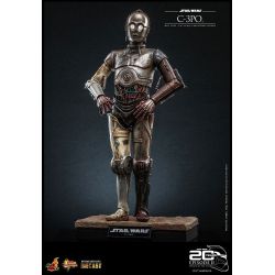 C-3PO figurine Movie Masterpiece Hot Toys diecast MMS650D46 20th anniversary (Star Wars episode 2 : l'attaque des clones)