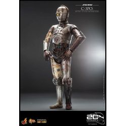 C-3PO figurine Movie Masterpiece Hot Toys diecast MMS650D46 20th anniversary (Star Wars episode 2 : l'attaque des clones)