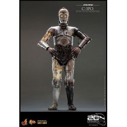 C-3PO figurine Movie Masterpiece Hot Toys diecast MMS650D46 20th anniversary (Star Wars episode 2 : l'attaque des clones)