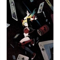 Harley Quinn affiche Fine Art Print Sideshow Cascade of Cards (DC Comics)