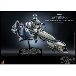 Heavy Weapons Clone Trooper and BARC speeder with sidecar Hot Toys figure TMS077 (Star Wars the clone wars)