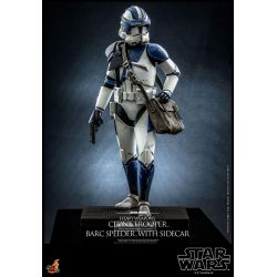 Heavy Weapons Clone Trooper and BARC speeder with sidecar TMS077 Hot Toys (figurine Star Wars the clone wars)