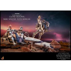 Heavy Weapons Clone Trooper and BARC speeder with sidecar Hot Toys figure TMS077 (Star Wars the clone wars)