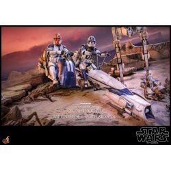 Heavy Weapons Clone Trooper and BARC speeder with sidecar Hot Toys figure TMS077 (Star Wars the clone wars)