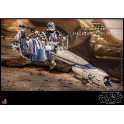 Heavy Weapons Clone Trooper and BARC speeder with sidecar Hot Toys figure TMS077 (Star Wars the clone wars)