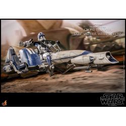 Heavy Weapons Clone Trooper and BARC speeder with sidecar Hot Toys figure TMS077 (Star Wars the clone wars)