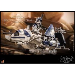 Heavy Weapons Clone Trooper and BARC speeder with sidecar Hot Toys figure TMS077 (Star Wars the clone wars)