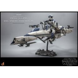 Heavy Weapons Clone Trooper and BARC speeder with sidecar Hot Toys figure TMS077 (Star Wars the clone wars)