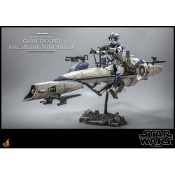 Heavy Weapons Clone Trooper and BARC speeder with sidecar TMS077 Hot Toys (figurine Star Wars the clone wars)