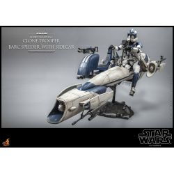 Heavy Weapons Clone Trooper and BARC speeder with sidecar Hot Toys figure TMS077 (Star Wars the clone wars)