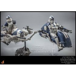 Heavy Weapons Clone Trooper and BARC speeder with sidecar Hot Toys figure TMS077 (Star Wars the clone wars)