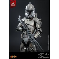 Figurine Clone Trooper Hot Toys chrome version MMS643 (Star Wars)