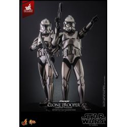 Figurine Clone Trooper Hot Toys chrome version MMS643 (Star Wars)