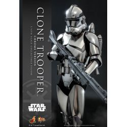 Figurine Clone Trooper Hot Toys chrome version MMS643 (Star Wars)