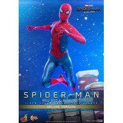 Spider-Man (new red and blue suit) Hot Toys figure MMS680 deluxe (Spider-Man No way home)