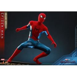 Spider-Man (new red and blue suit) Hot Toys figure MMS680 deluxe (Spider-Man No way home)