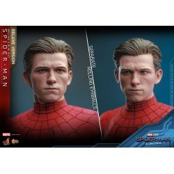 Spider-Man (new red and blue suit) Hot Toys figure MMS680 deluxe (Spider-Man No way home)