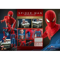 Spider-Man (new red and blue suit) Hot Toys figure MMS680 deluxe (Spider-Man No way home)