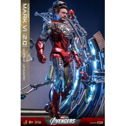 Iron Man Mark VI 2.0 (suit-up gantry) figurine Movie Masterpiece Hot Toys MMS688D53 (The Avengers)