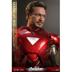 Iron Man Mark VI 2.0 (suit-up gantry) figurine Movie Masterpiece Hot Toys MMS688D53 (The Avengers)