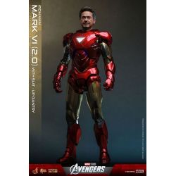 Iron Man Mark VI 2.0 (suit-up gantry) figurine Movie Masterpiece Hot Toys MMS688D53 (The Avengers)