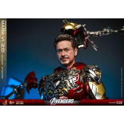 Iron Man Mark VI 2.0 (suit-up gantry) figurine Movie Masterpiece Hot Toys MMS688D53 (The Avengers)